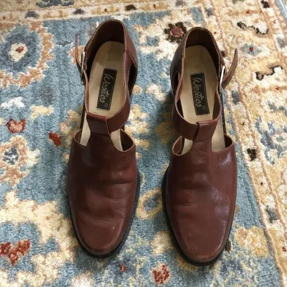 90s vintage leather sandals by Westies - Picture 1 of 6